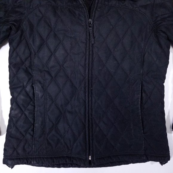 Columbia Diamond-Patterned Soft & Warm Black Coat - Picture 2 of 10